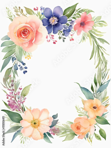 Beautiful wedding invite featuring delicate flowers.