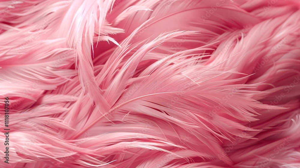 Soft, Pale Pink Feathers in a Delicate, Textured Arrangement Soft, Pale Pink Feathers in a Delicate, Textured Arrangement