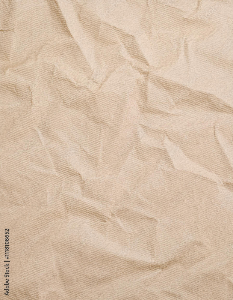 Crumpled Beige Fabric Texture Background Textile Design Craft Crumpled Beige Fabric Texture Background Textile Design Craft