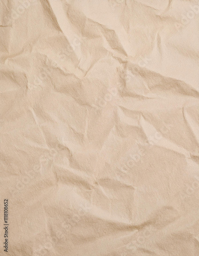 Crumpled Beige Fabric Texture Background Textile Design Craft