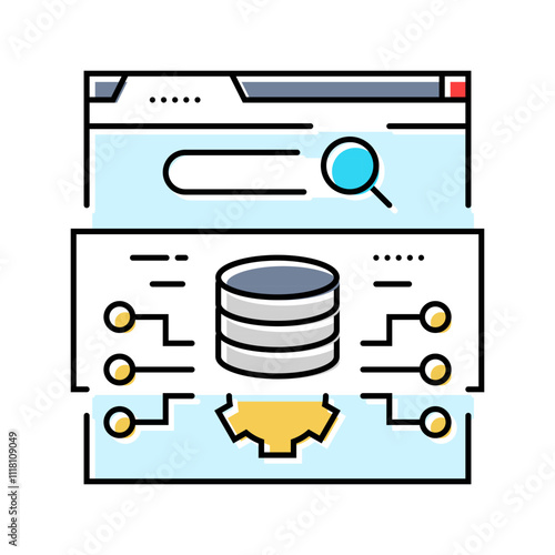 local pack seo color icon vector. local pack seo sign. isolated symbol illustration