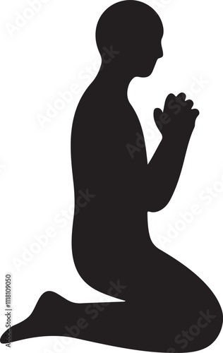 Praying Man Silhouette Stock Image High Resolution Download