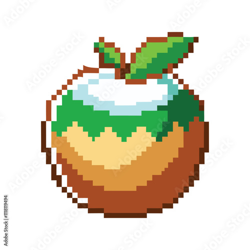 Unique gaming pixel art vegetable fruits vector art design