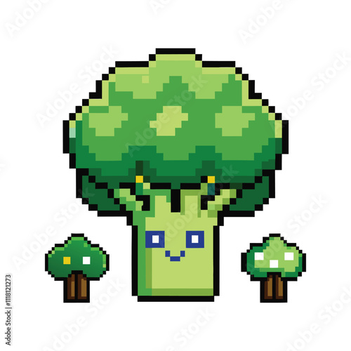 Unique gaming pixel art vegetable fruits vector art design