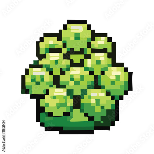 Unique gaming pixel art vegetable fruits vector art design