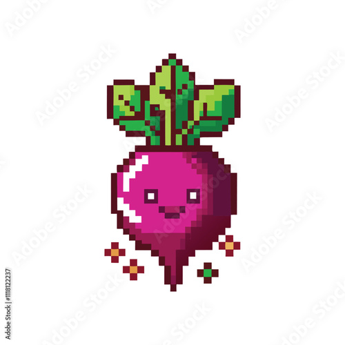 unique gaming pixel art vegetable and fruits vector art design