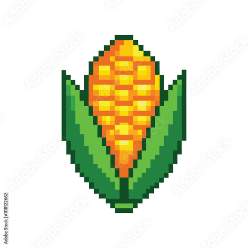 unique gaming pixel art vegetable and fruits vector art design