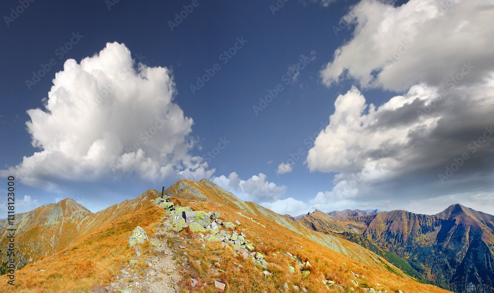 View of the mountains Rohace, west High Tatra mountains - Slovakia, Europe 