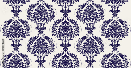 damask pattern seamless ornament classic vintage backdrop old wallpaper baroque