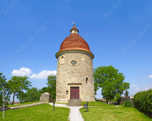 Obraz na płótnie The area of St Georg's Rotunda in Town Skalica, Slovakia w salonie