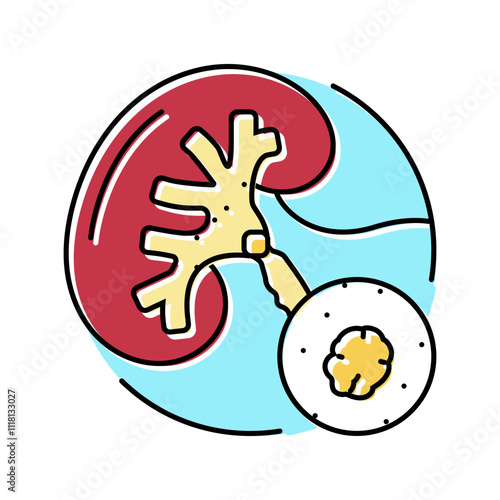urolithiasis urology color icon vector. urolithiasis urology sign. isolated symbol illustration
