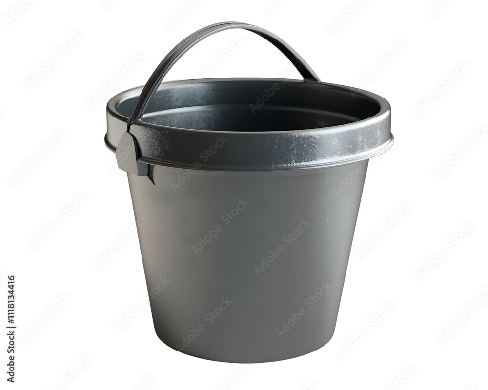 Grey Plastic Bucket with Handle Grey Plastic Bucket with Handle