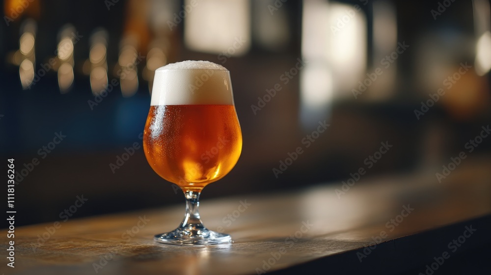 Amber Beer. Glass of fresh and cold beer. Pouring craft beer. Shallow depth of field Amber Beer. Glass of fresh and cold beer. Pouring craft beer. Shallow depth of field
