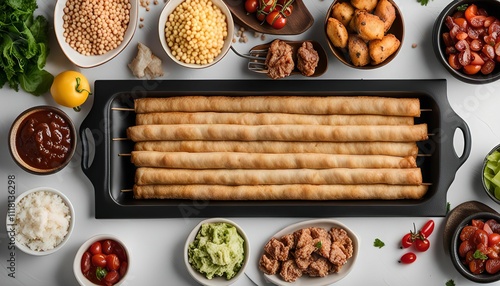 Appetizers in Bowls Arranged on a Table