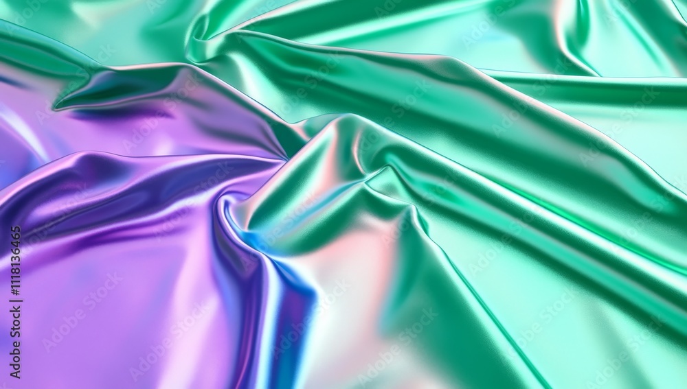Iridescent Metallic Background with Wavy Texture, Shiny Purple, Green, and Blue Colors Iridescent Metallic Background with Wavy Texture, Shiny Purple, Green, and Blue Colors