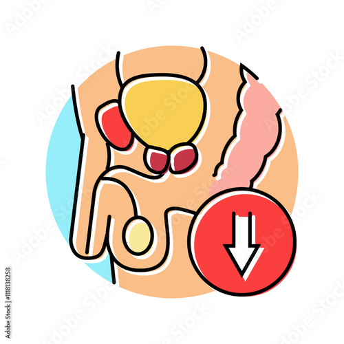 erectile dysfunction urology color icon vector. erectile dysfunction urology sign. isolated symbol illustration