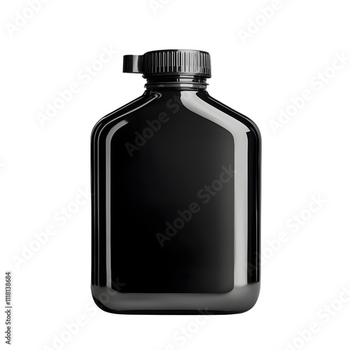 Black Plastic Bottle Mockup