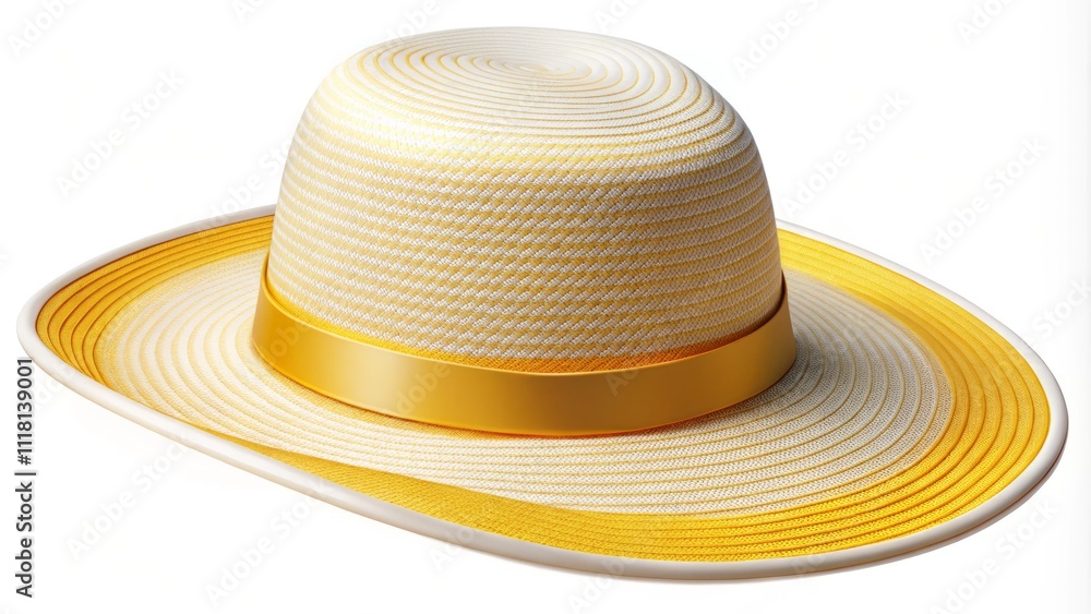 Digital PNG Illustration of a Stylish White and Yellow Hat Perfect for Various Designs, Featuring a Background for Easy Integration into Creative Projects Digital PNG Illustration of a Stylish White and Yellow Hat Perfect for Various Designs, Featuring a Background for Easy Integration into Creative Projects