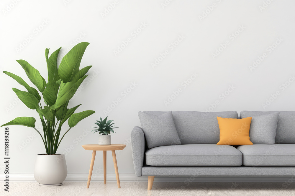 Trendy Living Room Design, modern grey sofa, stylish interiors, inviting atmosphere, ample space for personalization, ultra HD quality, contemporary elegance. Trendy Living Room Design, modern grey sofa, stylish interiors, inviting atmosphere, ample space for personalization, ultra HD quality, contemporary elegance.