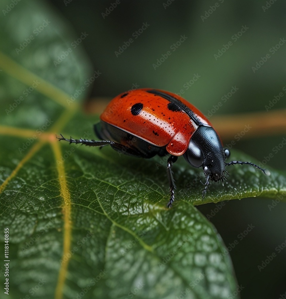 Vibrant red scarlet lily beetle bug on a leaf ai Generative
Vibrant red scarlet lily beetle bug on a leaf ai Generative