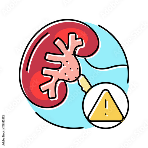 renal failure urology color icon vector. renal failure urology sign. isolated symbol illustration