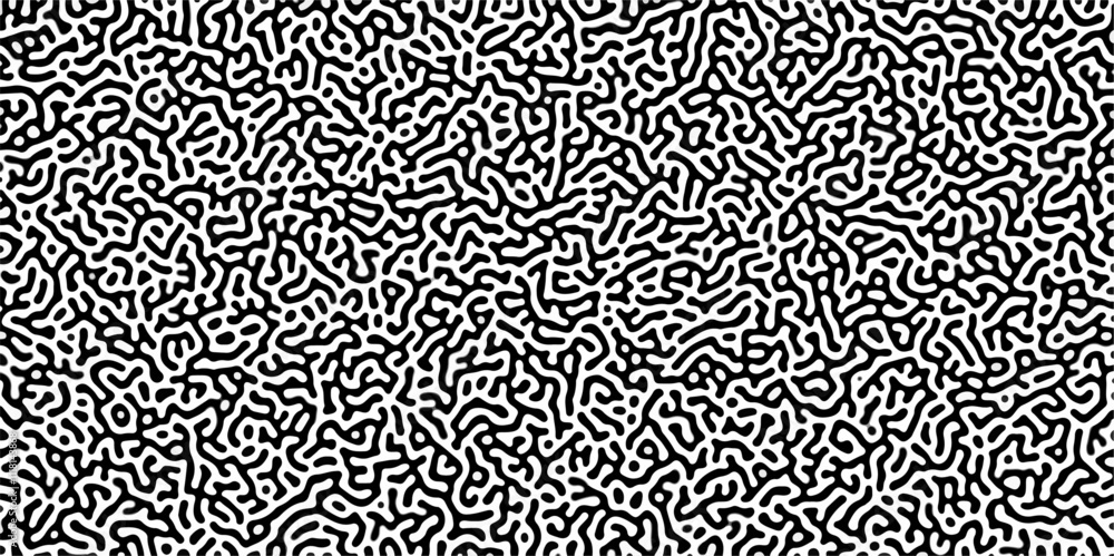 Abstract truing organic wallpaper Turing reaction diffusion monochrome seamless pattern .Monochrome Turing reaction background .Natural seamless line pattern. Linear design with biological shapes
Abstract truing organic wallpaper Turing reaction diffusion monochrome seamless pattern .Monochrome Turing reaction background .Natural seamless line pattern. Linear design with biological shapes