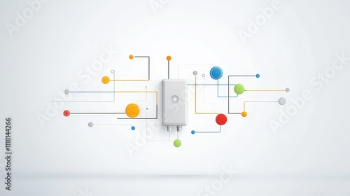 Two white boxes with wires coming out of them