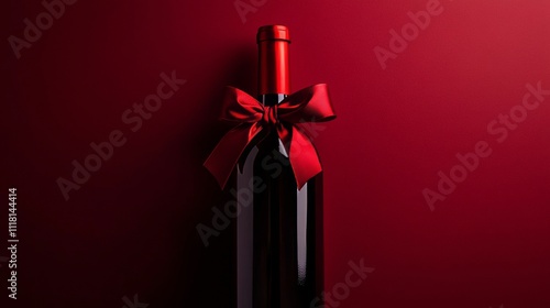 A wine bottle personalized with a celebratory bow and gift wrap serves as a meaningful gift.