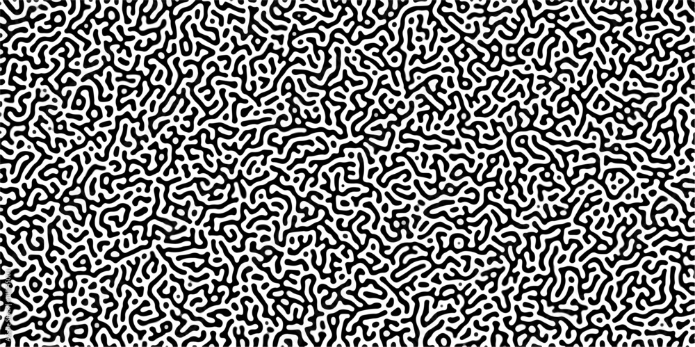 Abstract truing organic wallpaper Turing reaction diffusion monochrome seamless pattern .Monochrome Turing reaction background .Natural seamless line pattern. Linear design with biological shapes
Abstract truing organic wallpaper Turing reaction diffusion monochrome seamless pattern .Monochrome Turing reaction background .Natural seamless line pattern. Linear design with biological shapes