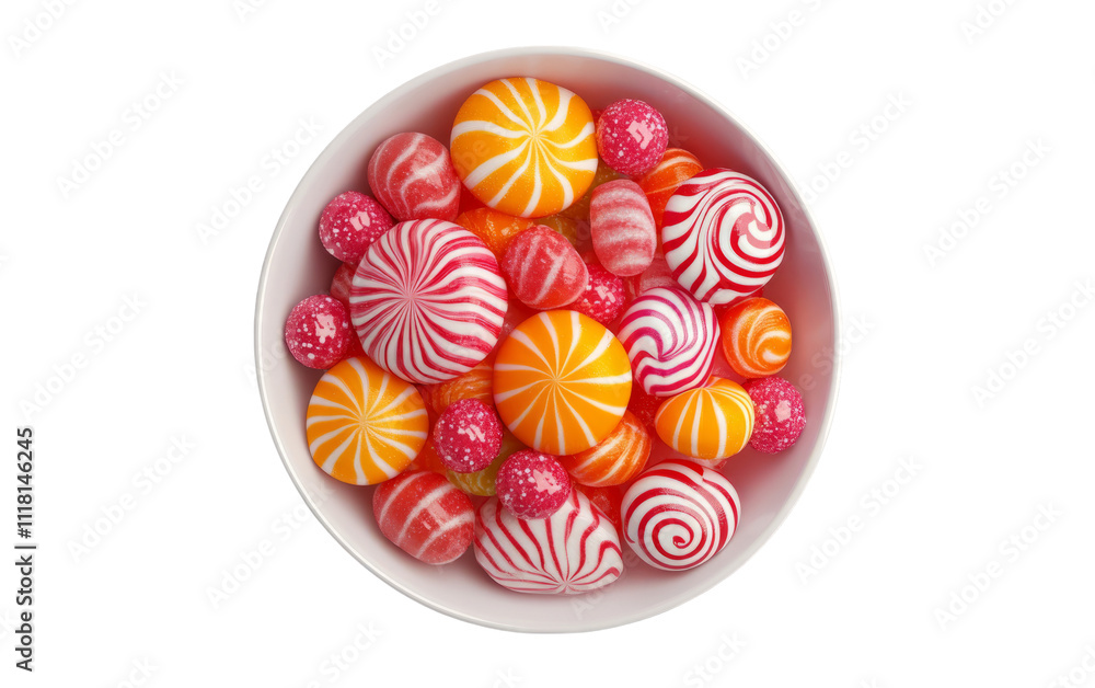 Colorful Candy Bowl on Transparent Background Colorful Candy Bowl on Transparent Background