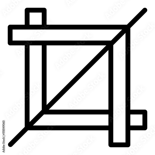 Crop icon. Vector line icon