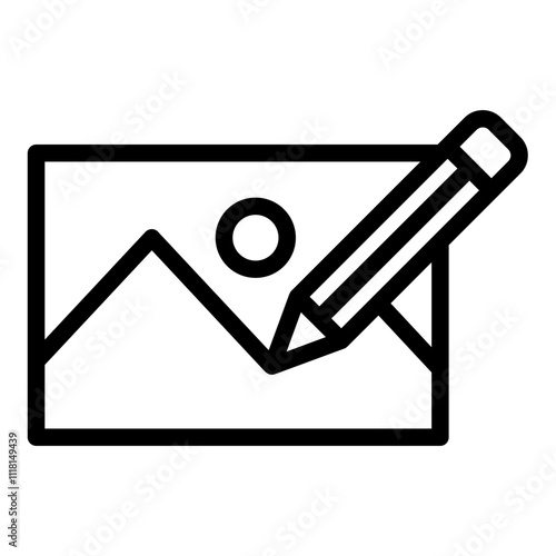 Drawing icon. Vector line icon