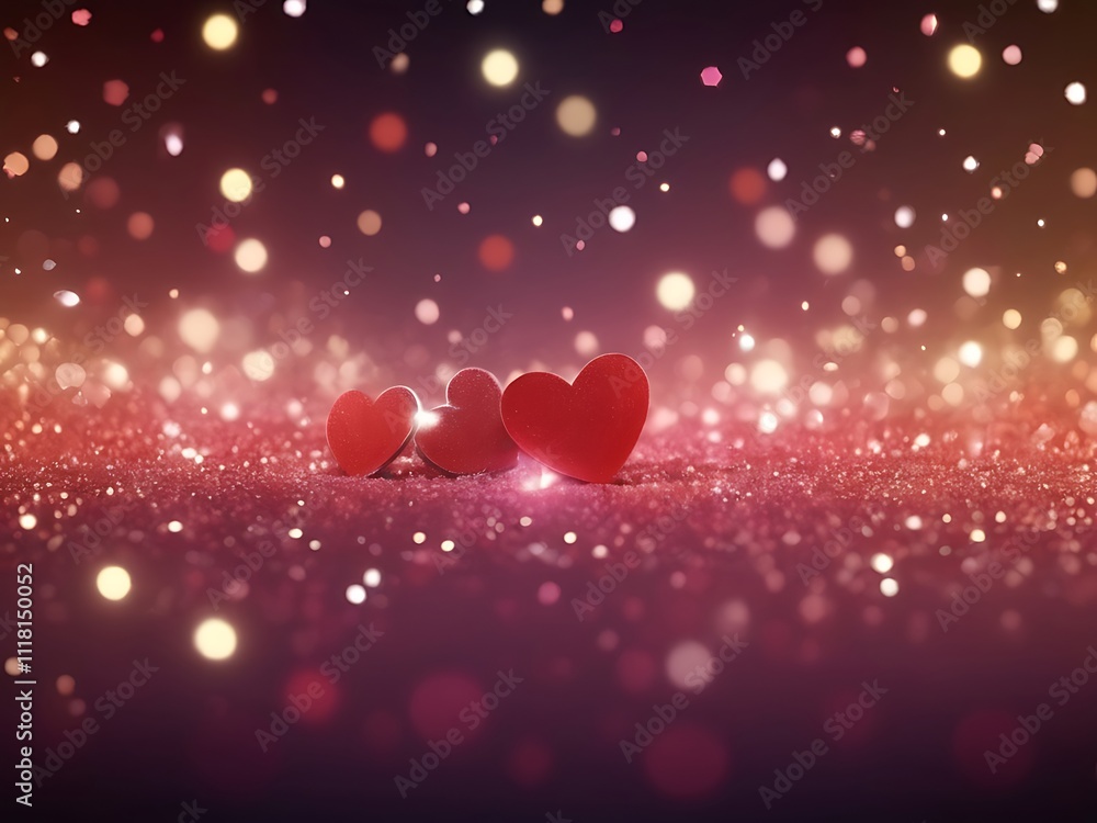 Festive valentine's day Love in bokeh background Festive valentine's day Love in bokeh background