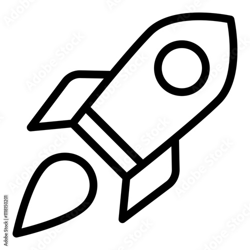 Launch icon. Vector line icon