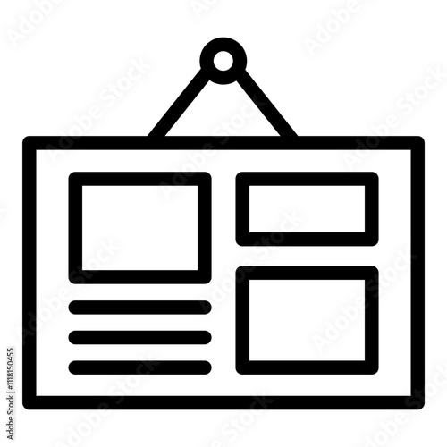 Moodboard icon. Vector line icon