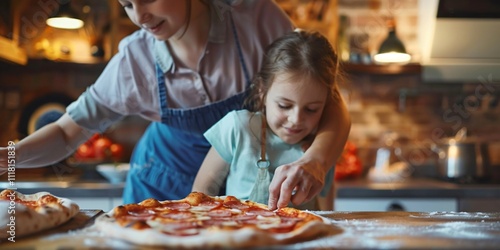 Family Fun Making Homemade Pizza Together, Family Pizza Night at Home, A Family Pizza-Making Experience