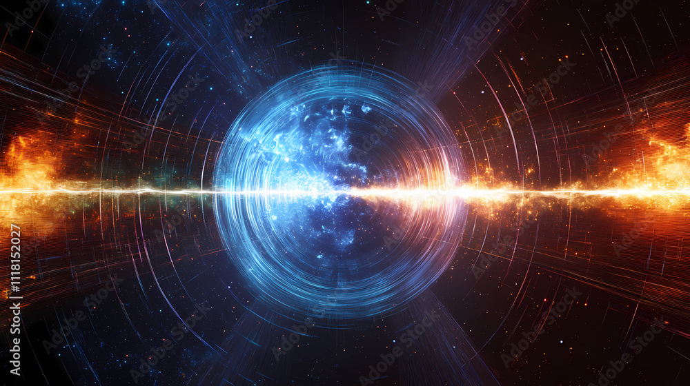 Sound wave trails, cosmic theme, 3d illustration. Aether. Illustration Sound wave trails, cosmic theme, 3d illustration. Aether. Illustration