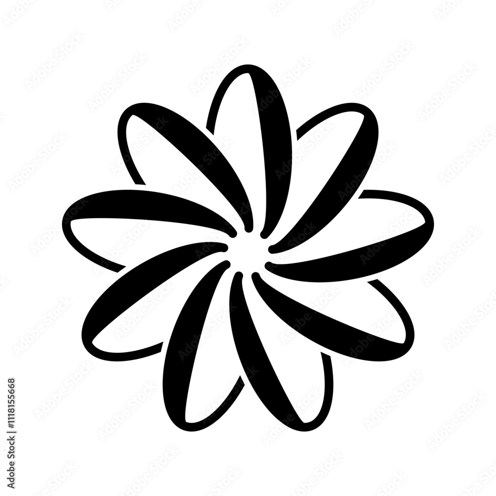 Blossom Flower Ornamental Decoration Icon Blossom Flower Ornamental Decoration Icon