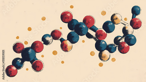 Monobenzone drug molecule, illustration. Aether. Illustration photo