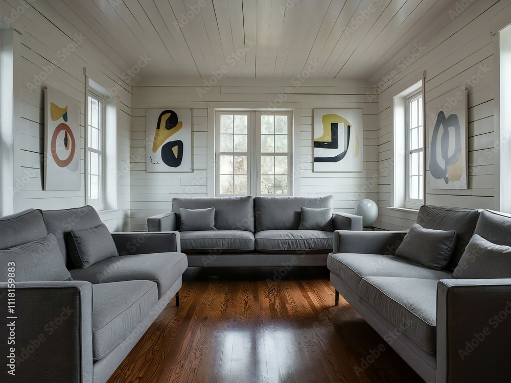Fototapeta premium modern living room with sofa