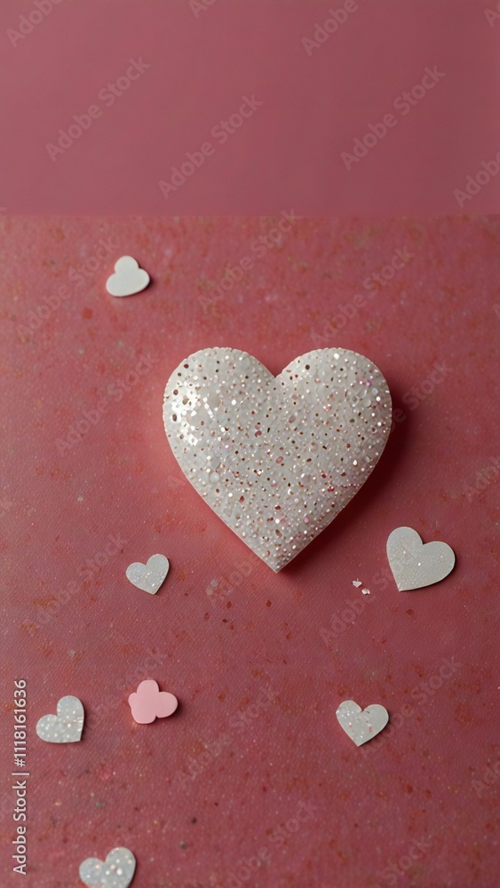 Obraz premium red hearts on a wooden background