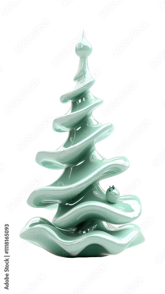 Abstract Teal Christmas Tree Ornament Abstract Teal Christmas Tree Ornament