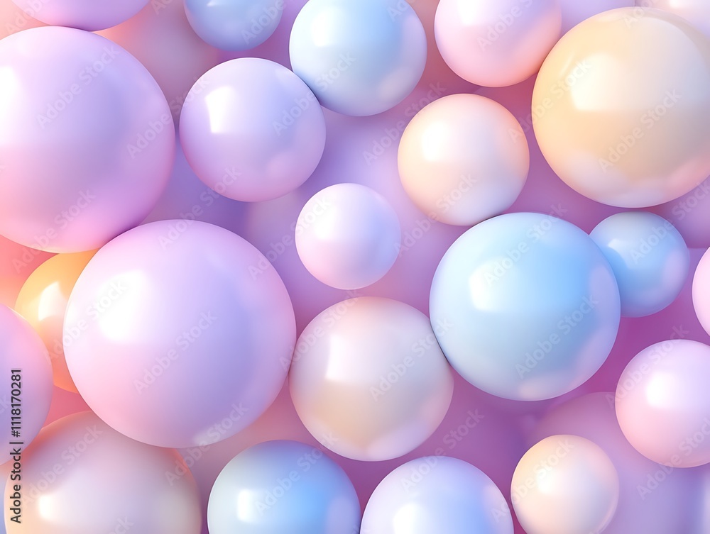 Dreamy Pastel Spheres: A Soft Abstract Composition Dreamy Pastel Spheres: A Soft Abstract Composition