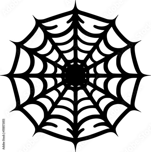 Realistic Spider Web Graphic for Holiday and Horror Themes