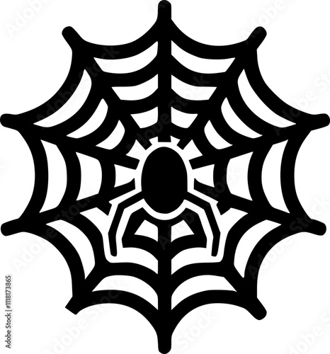 Elegant Spider Web Vector for Creative and Professional Use photo