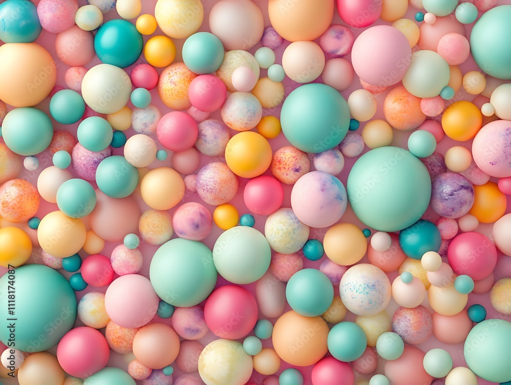 Dreamy Pastel Spheres: A Soft Abstract Composition Dreamy Pastel Spheres: A Soft Abstract Composition