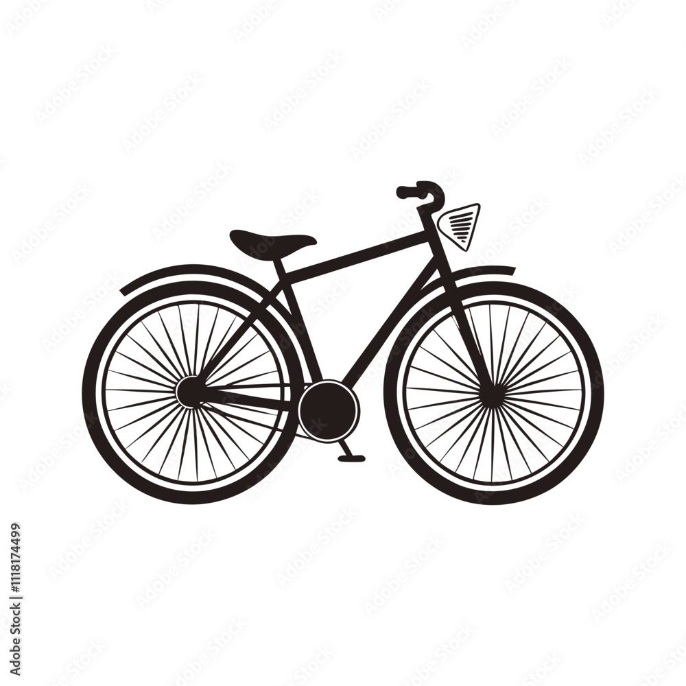Fototapeta premium unique motorcycle, bicycle, car, ambulance, food truck, vintage, airplane vector art design