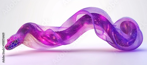 Abstract snake design featuring fluid motion elegance ideal for empowering or growthoriented themes with room for creative content photo