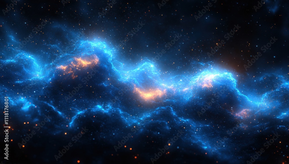 Fototapeta premium A colorful wave of light with blue, red and pink colors