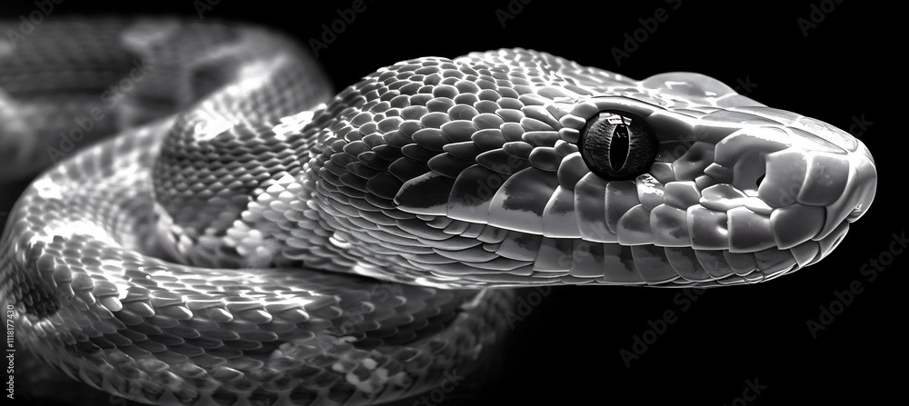 Fototapeta premium Abstract snake design featuring fluid motion elegance ideal for empowering or growthoriented themes with room for creative content
